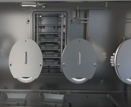 PSL Tray Dryer integrated to glovebox / isolator equipment