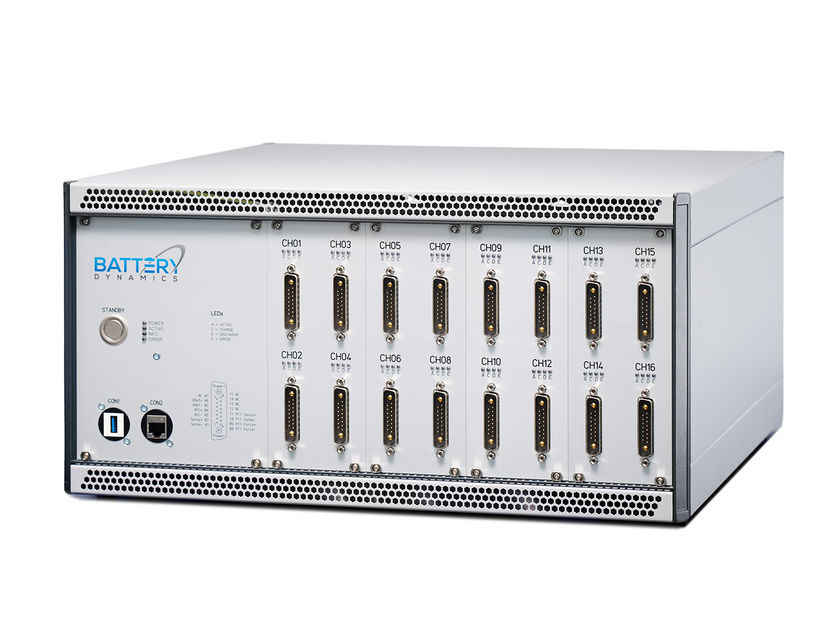 HRT-M battery tester with 16 10A channels