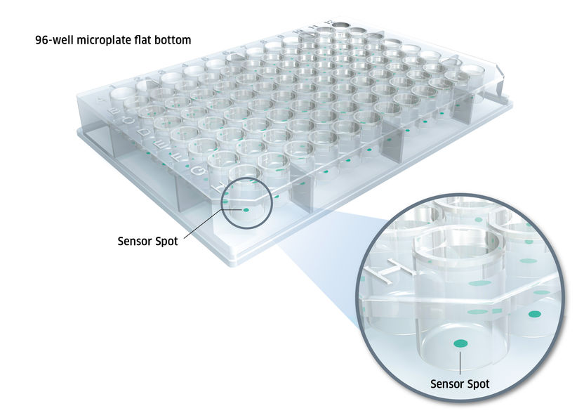 Microplacas para sensores de oxígeno de 96 pocillos (fon ...