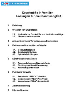 Druckstöße in Ventilen