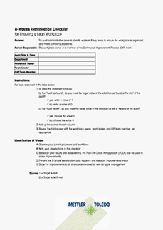 8 Wastes of Lean Laboratory - Checklist