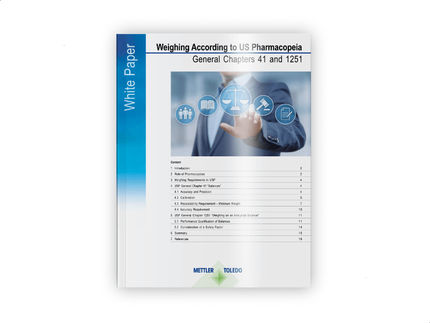 USP Chapter 41 Weighing Requirements on Balances in Pharmceutical Quality Control