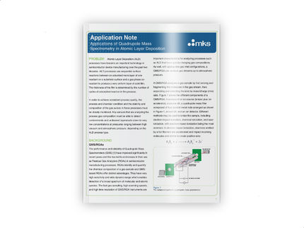 Applications of Quadrupole Mass Spectrometry for Atomic Layer Deposition