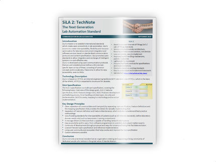 SiLA 2: The Next Generation Lab Automation Standard