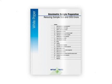 Gravimetric sample preparation – reducing sample size and OOS errors