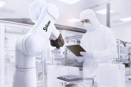 How many robotic applications are driving medicinal product production