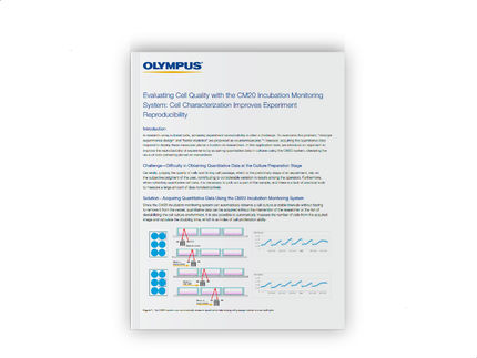 Application Note: Bewertung der Zellqualität mit dem Inkubator-Überwachungssystem CM20