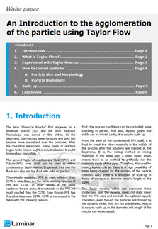 An introduction to the agglomeration of the particle using Taylor Flow