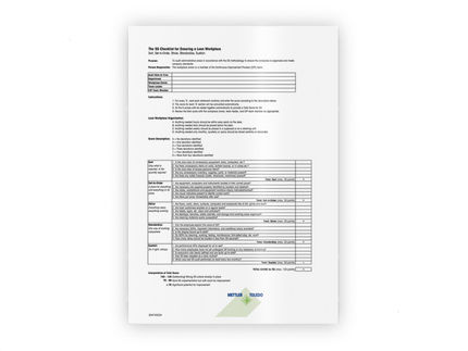 5S audit checklist – Requirements to sustain a lean laboratory