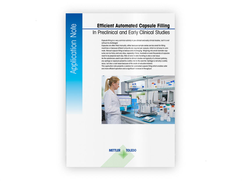 Benefits of automated capsule filling - Easy, efficient and safe dispensing into capsules