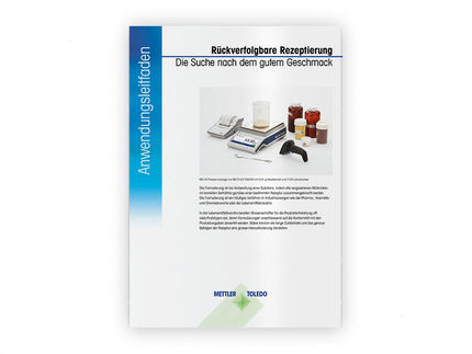 Whitepaper: Rückverfolgbare Rezeptierung. Die Suche nach dem guten Geschmack