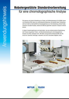 Robotergestützte Vorbereitung von Standards für die chromatographische Analyse