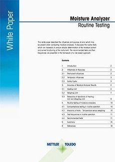 Moisture Analyzer Routine Testing