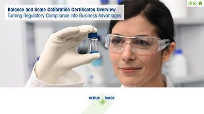 Balance and Scale Calibration Certificates Overview Brochure