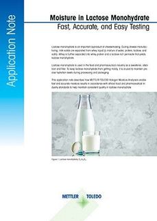 Lactose Monohydrate Moisture Content Determination