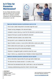 Checklist: Preventive Maintenance of Balances and Scales