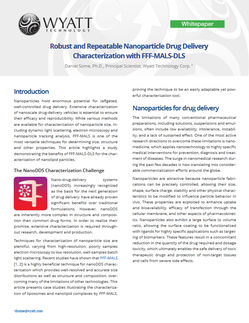 Robust and Repeatable Nanoparticle Drug Delivery Characterization with FFF-MALS-DLS