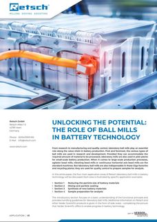 Unlocking the Potential: The Role of Ball Mills in Battery Technology