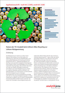 Nutzen der TIC-Analytik beim Lithium-Akku-Recycling zur Lithium-Rückgewinnung