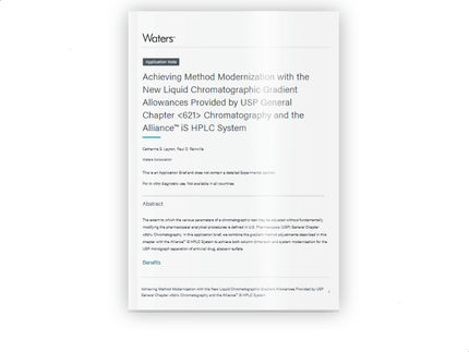 Achieving Method Modernization with the New Liquid Chromatographic Gradient Allowances