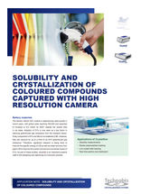 Solubility and crystallization of coloured compounds  captured with high resolution cameras
