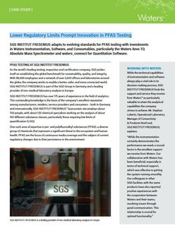 Meeting the Lowest PFAS Detection Limits – SGS INSTITUT FRESENIUS Case Study