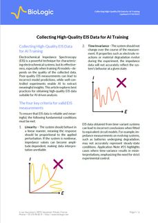 Best Practises for reliable and reproducible Impedance Measurements