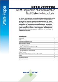 Digitaler Datentransfer in GMP-regulierten pharmazeutischen Qualitätskontrolllaboratorien
