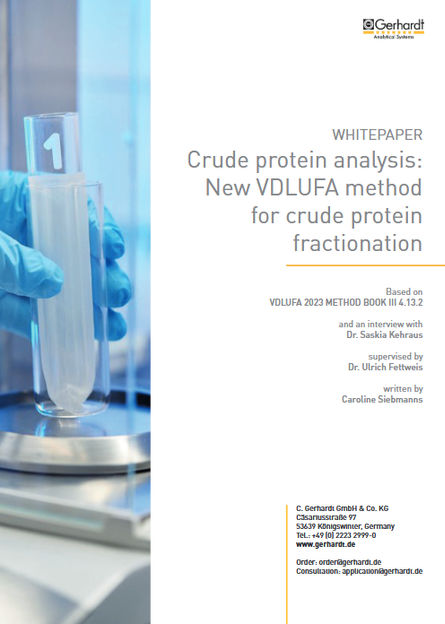 Crude protein fractionation in animal feed according to VDLUFA - Fractionation of crude protein to provide a basis for crude protein evaluation in feed analyses