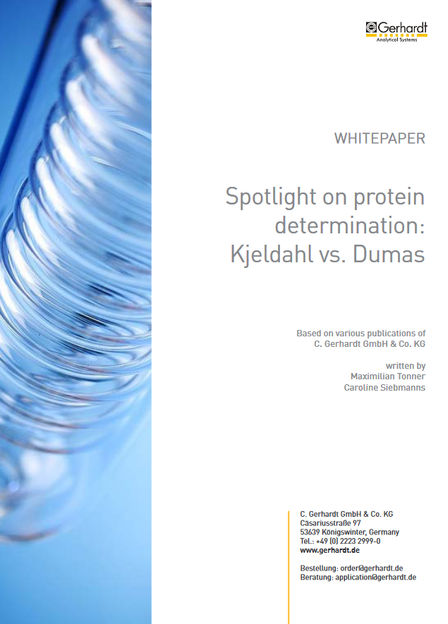 Comparison of the two standard methods for nitrogen and protein determination