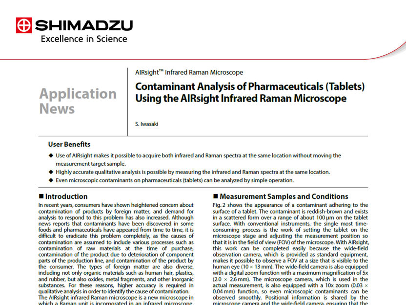Kombinierte IR- und Raman-Analyse zur schnellen und pr&auml;zisen Identifizierung von anhaftenden Fremdk&ouml;rpern
