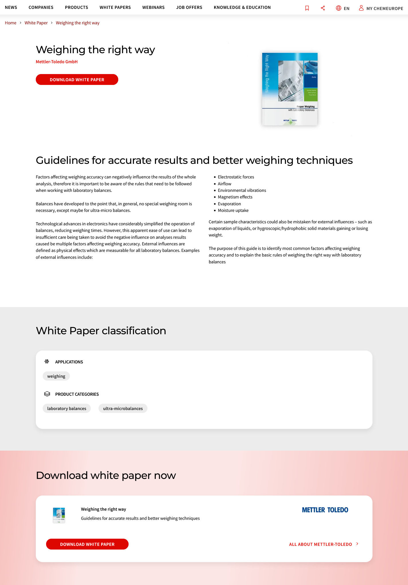 Advertise white papers